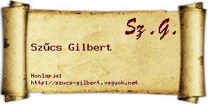 Szűcs Gilbert névjegykártya
