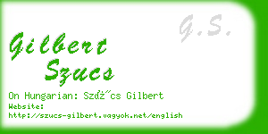 gilbert szucs business card